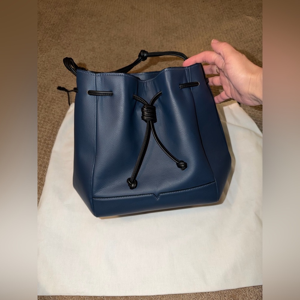 Von Holzhausen Navy Bucket Bag